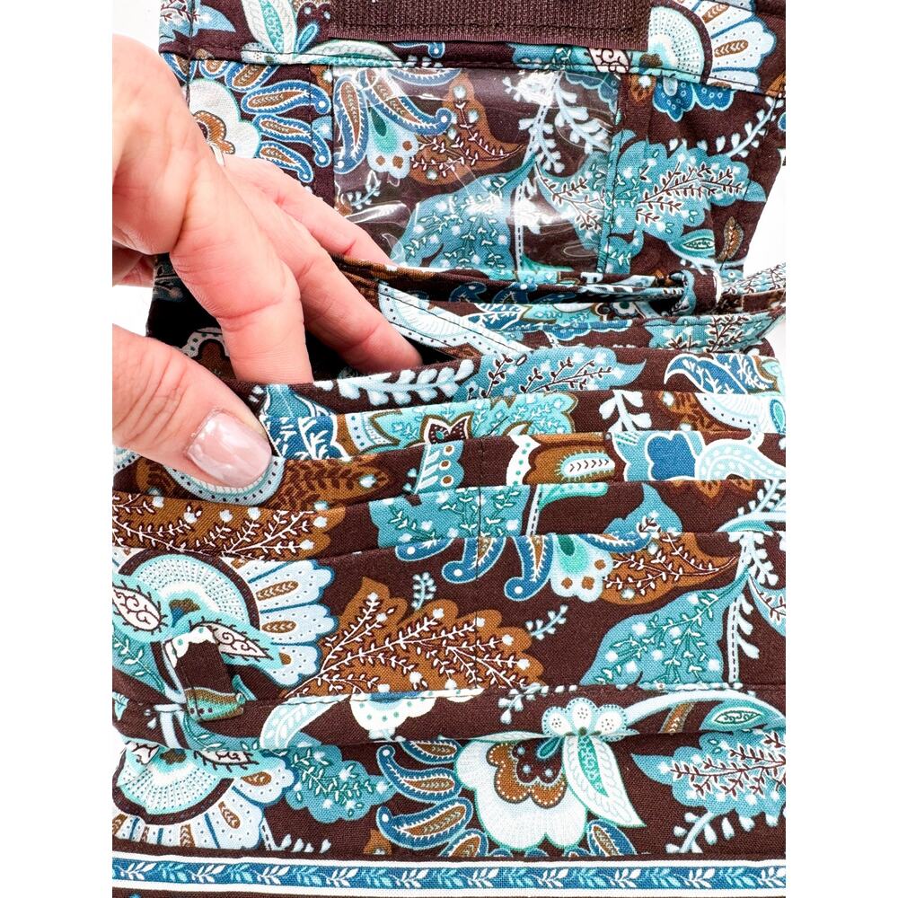 Vera Bradley Java Blue Leaf Wristlet Trifold Clut… - image 4